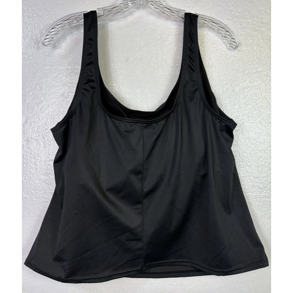New Tummy Trimmer Bathing Top 18W Blair Black Power net‎ lining Paded Cups Lycra - Picture 3 of 10